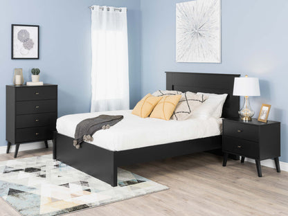 Milo 2-Drawer Nightstand - Noir|Table de nuit Milo à 2 tiroirs - noire