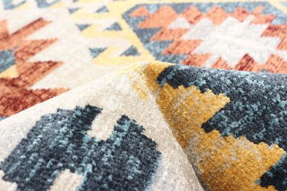 Tapis mosaïque taupe/cuivre lavable en machine - 5'0 x 7'0|Carpette Mosaic taupe et cuivre lavable à la machine - 5'0 x 7'0|D86FCVJT