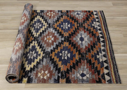 Spring Bright Southwest Outdoor Area Rug - 6'7 x 9'6|Carpette Spring à motif lumineux du Sud-Ouest pour l'extérieur - 6 pi 7 po x 9 pi 6 po