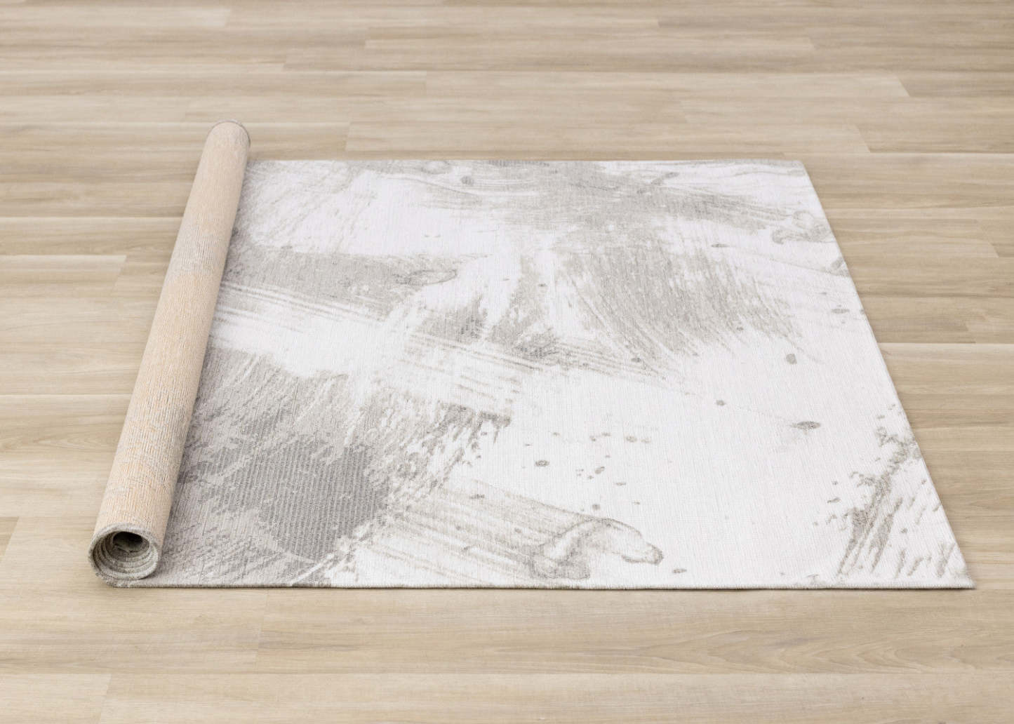 Kylie Soft Cream Taupe Brush Strokes Area Rug - 7'10 x 10'10|Carpette douce Kylie crème et taupe à motif de coups de pinceau - 7 pi 10 po x 10 pi 10 po