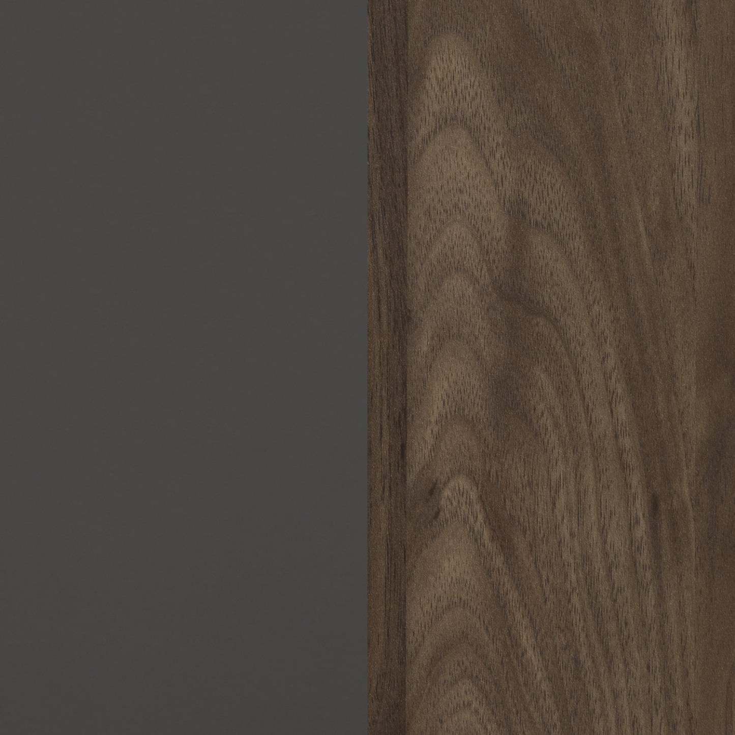 Table de nuit Olvyn à 2 tiroirs - noyer naturel et charbon