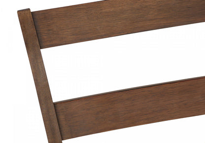 Dining Chair Set of 2 Kitchen Dining Room Brown Fabric Walnut Wood Legs Transitional|Ensemble de 2 chaises de salle à manger de style transitionnel avec tissu brun et pattes en bois noyer pour la cuisine et la salle à manger