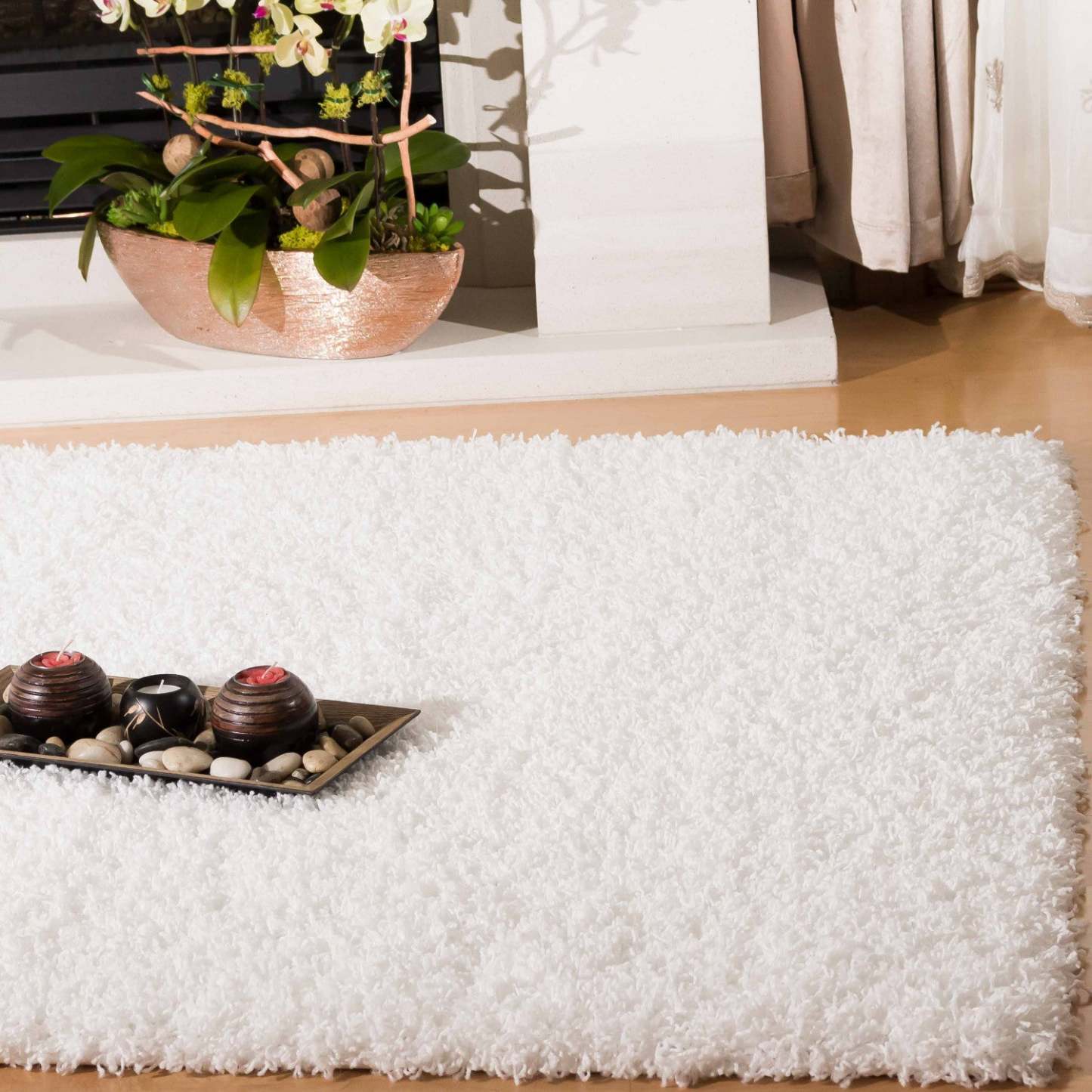 Victoria White Shag 3 x 5 Area Rug|Carpette à poils longs Victoria blanche 3 x 5|D80GA16L