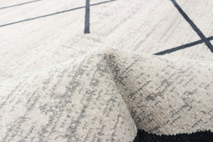 Tapis Damali ivoire/bleu lavable en machine - 3'0 x 5'0|Carpette Damali ivoire et bleue lavable à la machine - 3 pi 0 po x 5 pi 0 po|D86FFQBJ