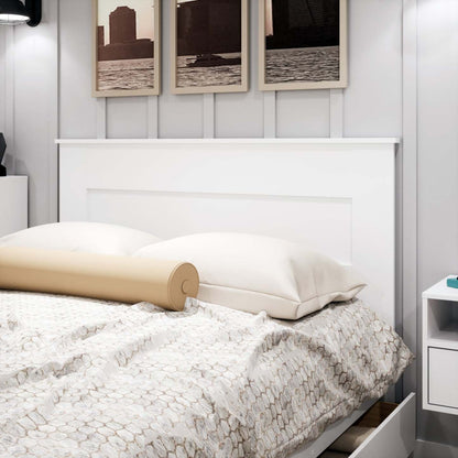 Queen Flat Panel Headboard - White|Tête de lit à panneau plat pour grand lit - blanche