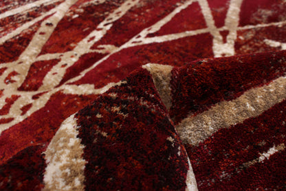 Carpette Cherokee rouge - 5 pi 3 po x 7 pi 3 po