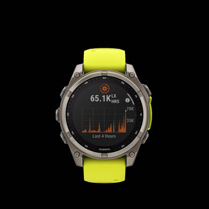 Garmin Fēnix 8 Solar Sapphire Smartwatch 47mm - Gps, Compas, Gyroscope Et Altimètre Barométrique | Montre Connectée Garmin Fēnix 8 Solar Sapphire 47mm - Gps, Boussole, Gyroscope Et Altimètre Barométrique