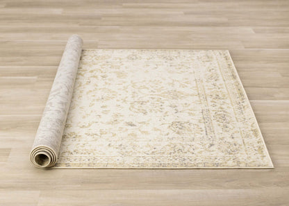 Tapis Ellis Subtle Traditional Elegant Beige Cream Area - 7'10 x 10'6|Carpette discrète, traditionnelle et élégante Ellis beige et crème - 7 pi 10 po x 10 pi 6 po
