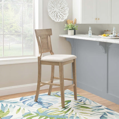 Tabouret de bar en tissu Rylan - Naturel|Tabouret de bar Rylan en tissu - naturel