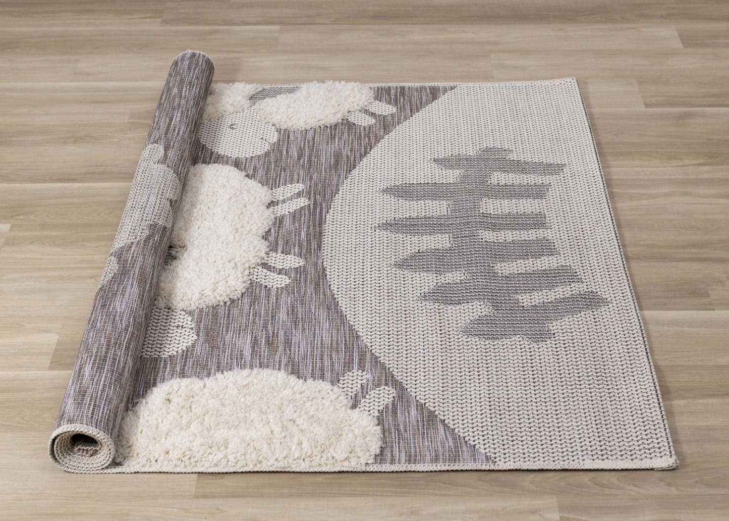 Kids Sheep Area Rug - 5'3 x 7'7|Carpette à motif de mouton pour enfants - 5 pi 3 po x 7 pi 7 po