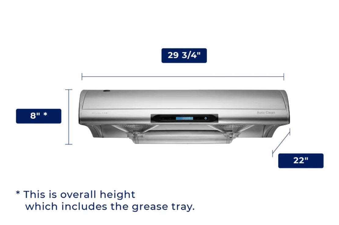 Hauslane 30 Under Cabinet Stainless Steel Range Hood - UC-C400SS-30|Hotte de cuisinière sous l'armoire Hauslane de 30 po en acier inoxydable - UC-C400SS-30