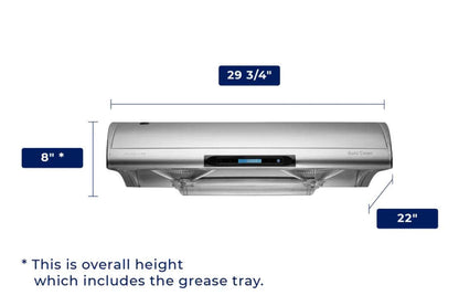 Hauslane 30 Under Cabinet Stainless Steel Range Hood - UC-C400SS-30|Hotte de cuisinière sous l'armoire Hauslane de 30 po en acier inoxydable - UC-C400SS-30