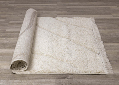 Napa Curves Shag Area Rug - 5'3 x 7'7|Carpette à poil long Napa à motifs de courbes - 5 pi 3 po x 7 pi 7 po