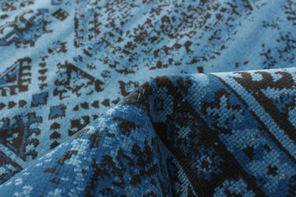 Tapis Jedda Bleu 5'3 x 7'7|Carpette Jedda bleue 5 pi 3 po x 7 pi 7 po|D86FX8AE