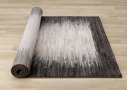 Tapis Amelia Dense Black Beige Border Area Rug - 7'10 x 10'10|Carpette dense Amelia noire et beige à motif de bordure - 7 pi 10 po x 10 pi 10 po