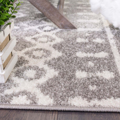 Lavan L Grey Mor 3x5 Area Rug|Carpette Lavan grise à motifs marocains 3 x 5|D80GAUP6