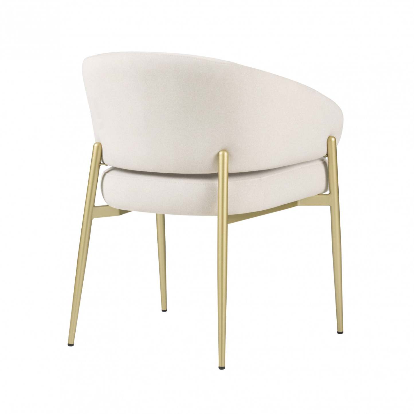 Jeremy Lot de 2 chaises de salle à manger modernes avec chaises d'appoint rembourrées en tissu et structure en métal, beige | Jeremy Chaises De Salle A Manger Modernes, Ensemble De 2, Chaises Laterales Tapisees En Tissu Avec Structure Métallique, Beige