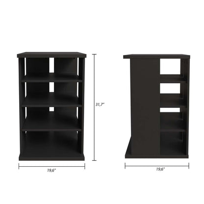 Nordika Jasper 4-Shelf Audio Tower Bookcase - Noir|Bibliothèque tour audio Jasper Nordika à 4 tablettes - noire