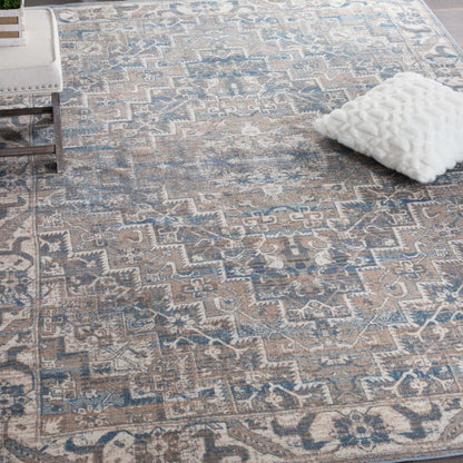 Shi Vin Diamond Blue 4x6 Area Rug|Carpette Shi bleu rétro à motifs de diamants 4 x 6|D80GK8KL