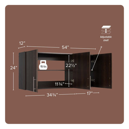 Elite 54 Wall Cabinet - Espresso|Armoire murale Elite de 54 po - espresso