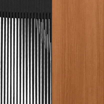 Agave Wood Rope Lounge Chair – Noir/Naturel|Fauteuil de détente Agave en bois et en corde - noir et naturel