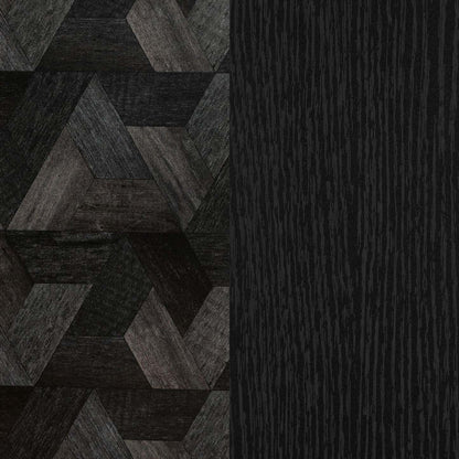 Oxford 2-Door Storage Cabinet - Chêne noir et gris foncé|Armoire de rangement Oxford à 2 portes - chêne noir et gris foncé