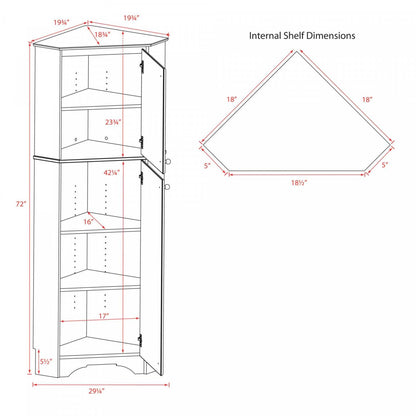 Elite Tall 2-Door Corner Storage Cabinet - Noir|Armoire de rangement haute en coin Elite à 2 portes - noire
