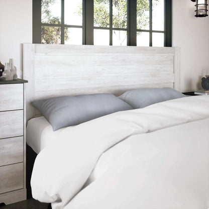 Prepac Rustic Ridge Farmhouse King Headboard - Washed White|Tête de lit pour très grand lit champêtre Rustic Ridge de Prepac - blanc vieilli