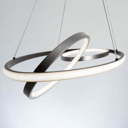 Gemini 38 W LED Black Nickel Flush Mount | Plafonnier affleuré Gemini en nickel noir à DEL de 38 W | D06H0U3A