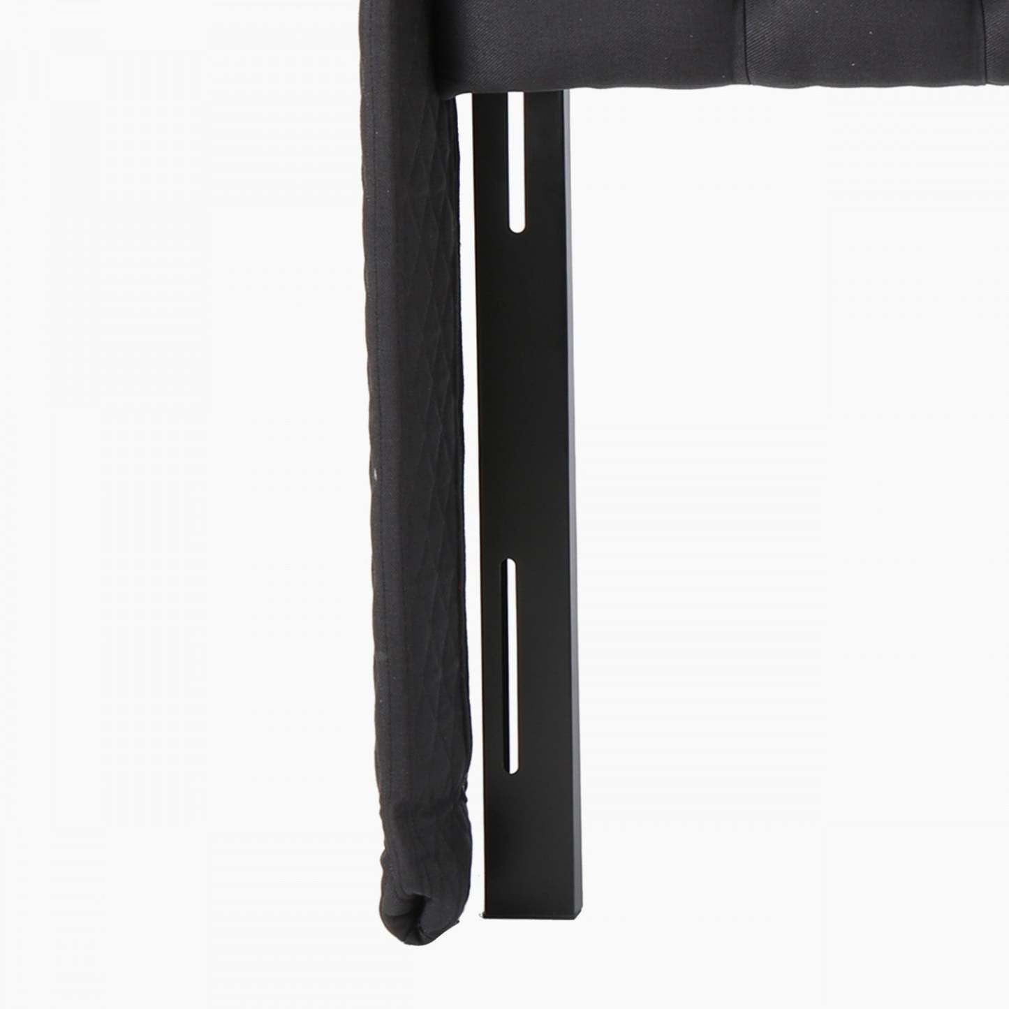 Hansen Tête de lit à oreilles rembourrée avec capitonnage de boutons, très grand lit, noir | Hansen Tete De Lit Capitonnee A Dossier Aile Avec Boutons, Taille King, Noir