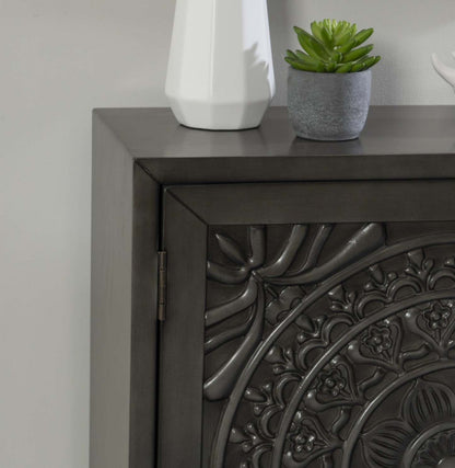 Armoire d'appoint Grace - Gris|Armoire décorative Grace - grise