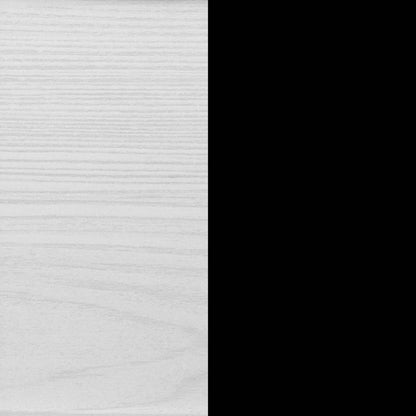 Table de nuit Arlen à 1 tiroir - pin blanc et noir mat