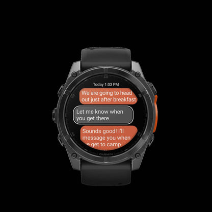 Garmin Fēnix 8 Amoled Smartwatch 51mm - Gps, Boussole, Gyroscope Et Altimètre Barométrique Gris Ardoise | Montre Connectée Garmin Fēnix 8 Amoled 51mm - Gps, Boussole, Gyroscope Et Altimètre Barométrique