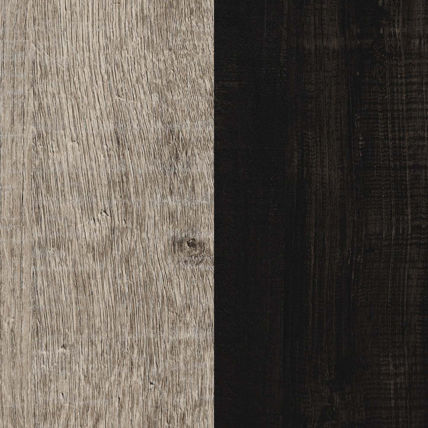 Commode à 6 tiroirs Londen - Chêne noir frotté et patiné | Commode Londen 6 Tiroirs - Noir Antique Et Chene Vieilli