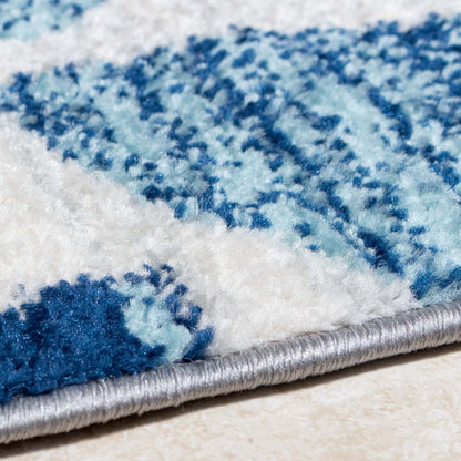 Tapis Roma Bleu Soleil 7x10|Carpette Roma Soleil bleue 7 x 10|D80GERON