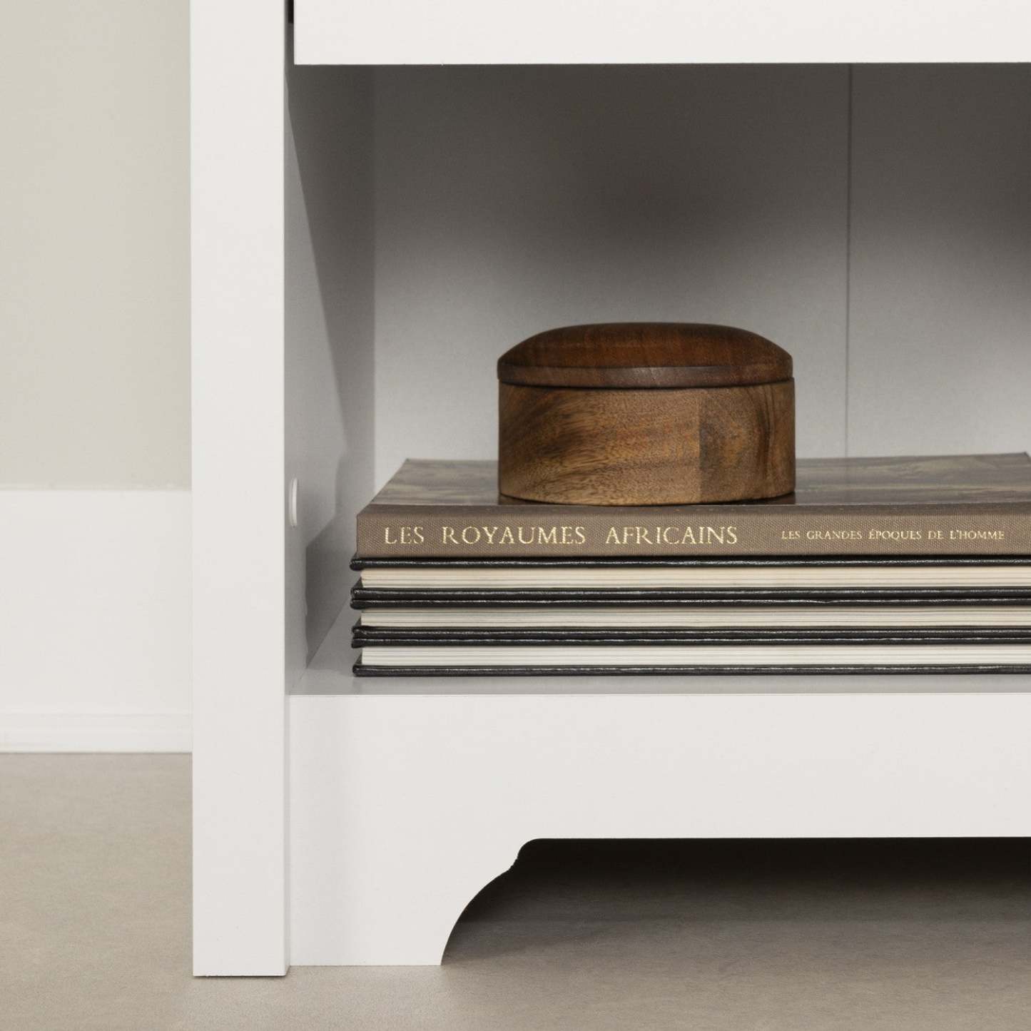 Table de nuit Fusion à 1 tiroir - Blanc pur | Fusion Table de Chevet 1 Tiroir - Blanc solide | D83GTPEG