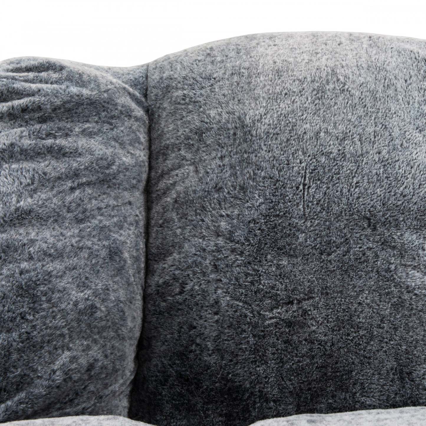 Sealy Tore Faux Fur High Density Foam Bean Bag Chair - Blue|Fauteuil poire Tore de Sealy en fausse fourrure avec mousse à mémoire de forme