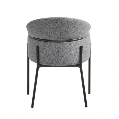 Fanny Chaises De Salle À Manger Modernes, Lot De 2, Assise Tapissée En Tissu Avec Structure Métallique, Gris