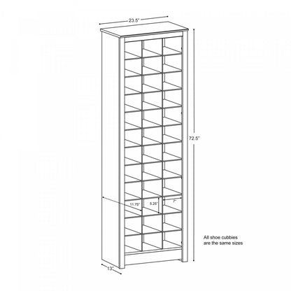 Thirty-Six Pair Shoe Storage Rack - White|Support de rangement pour 36 paires de chaussures - blanc