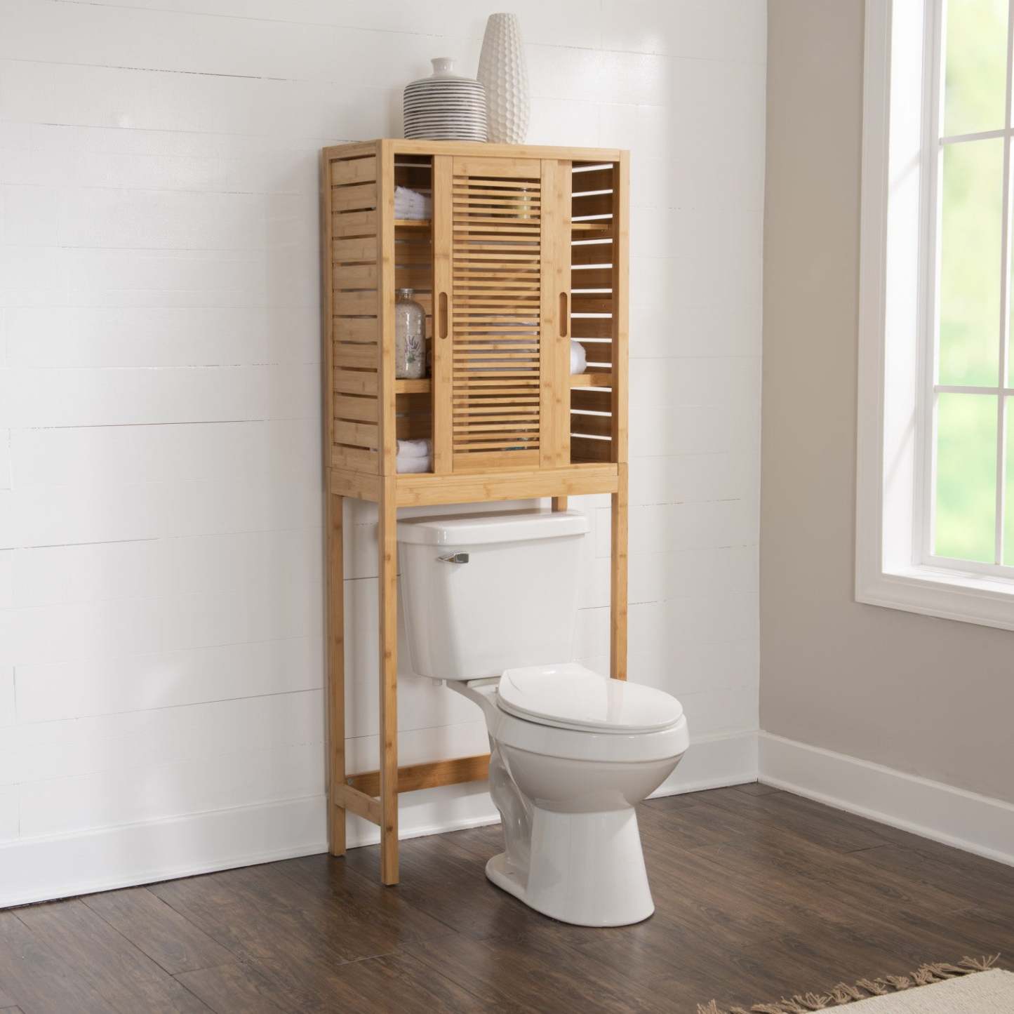 Bracken Bamboo Space-Saver Accent Cabinet - Naturel|Armoire décorative à économie d'espace Bracken en bambou - naturel