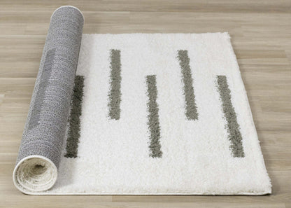 Carpette douce Taylor à motifs de lignes - 5 pi 3 po x 7 pi 7 po