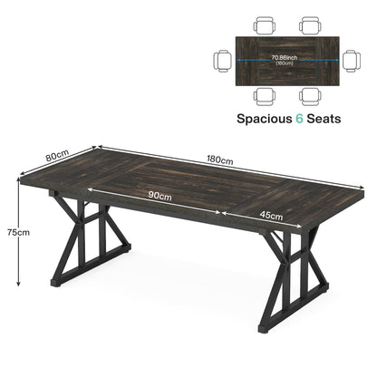 Bureau de direction de 70,8 pouces, grand bureau d'ordinateur, poste de travail