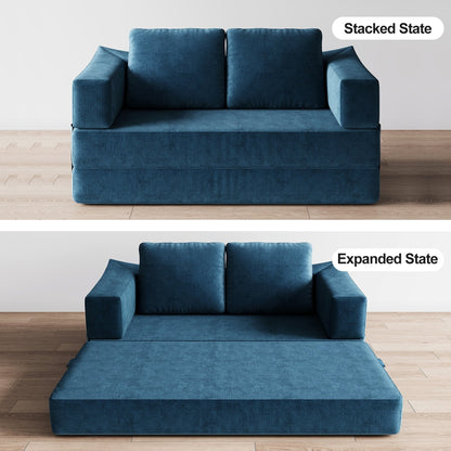 Canapé-lit convertible rembourré 70,87 $, fauteuil convertible, canapé de sol confortable pour salon, chambre, tissu chenille