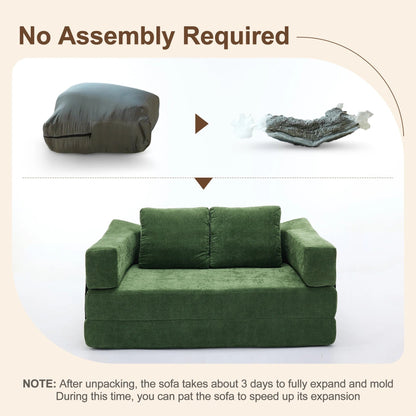 Canapé-lit convertible rembourré 70,87 $, fauteuil convertible, canapé de sol confortable pour salon, chambre, tissu chenille