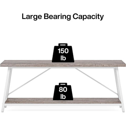 Table console extra longue de 70,9 pouces, style industriel.