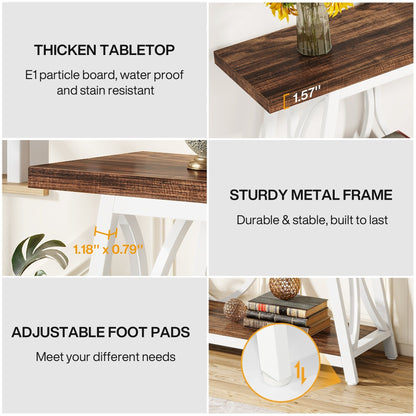 Console extra longue de 70,9 pouces, table d'appoint pour canapé de salon