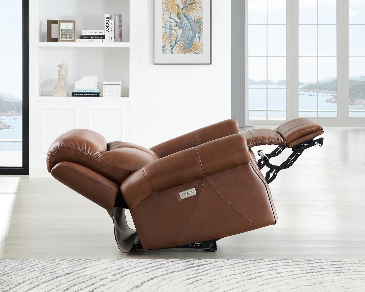 Fauteuil à inclinaison électrique Royce de Hydeline - brun