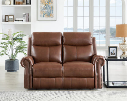 Hydeline Royce Power Reclining Loveseat - Brown|Causeuse à inclinaison électrique Royce de Hydeline - brune