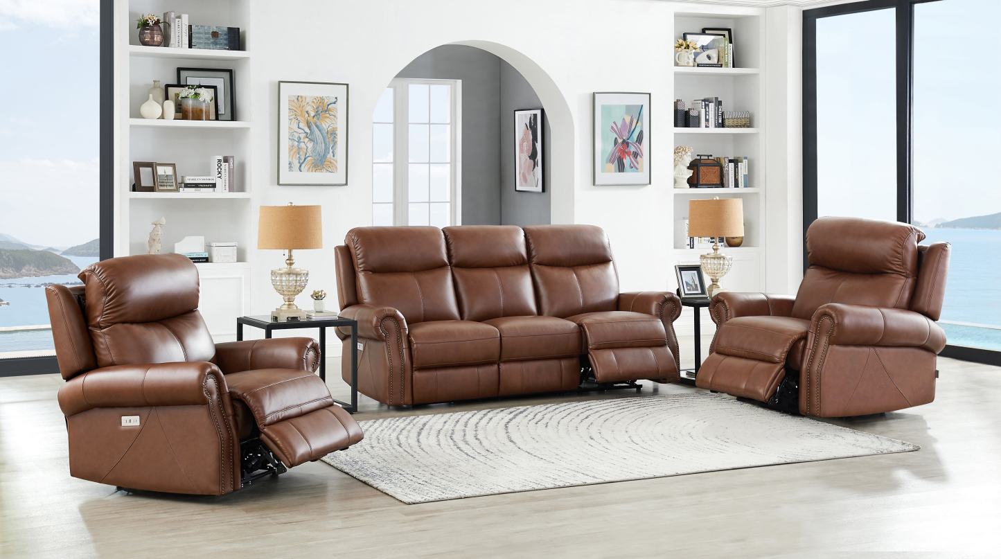 Fauteuil à inclinaison électrique Royce de Hydeline - brun