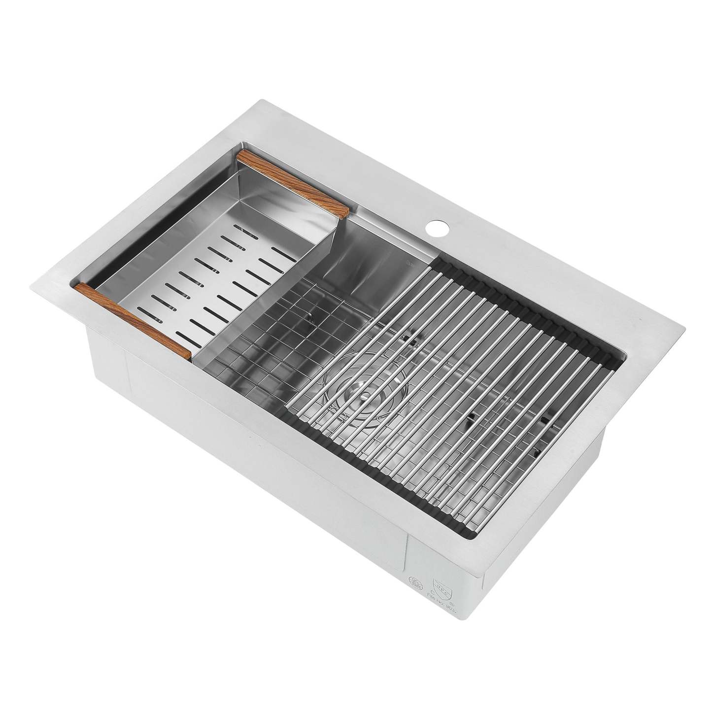 Ancona 30 Dual Mount Workstation Kitchen Sink - AN-33105|Évier de cuisine poste de travail sous plan ou en surface Ancona de 30 po - AN-33105|D77GSKHO